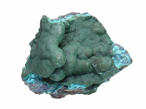 Malachiet ruw met chrysocolla