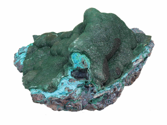 Malachiet ruw met chrysocolla