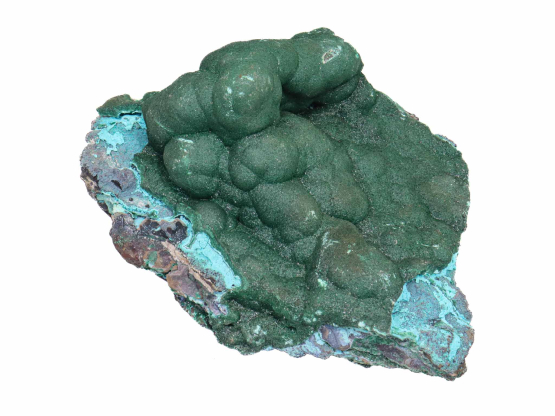 Malachiet ruw met chrysocolla